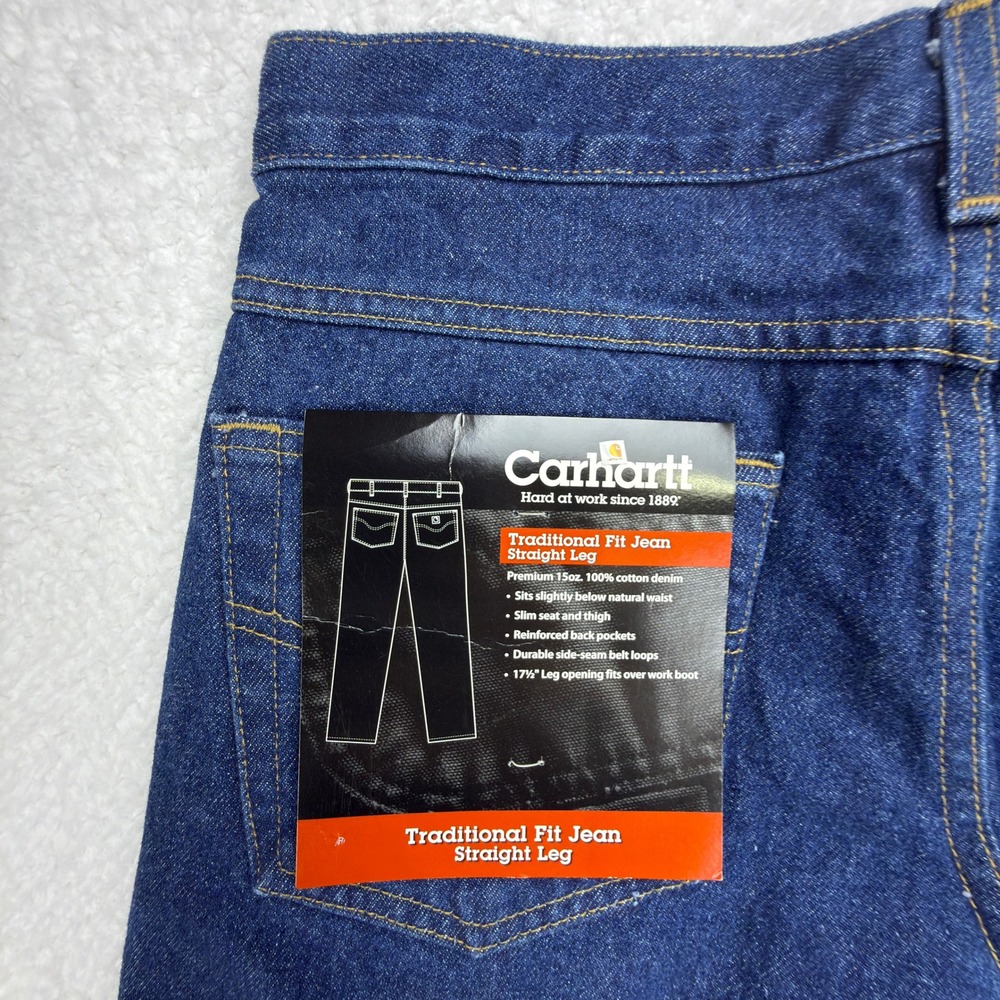 Carhartt Traditional Fit Straight Leg Jeans Men 30x32 B180 PRW Prewashed NWT NOS